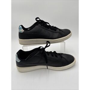 Nike Court Royale 74 Black Sneakers With Iridescent Back Women Sz-10, 749867-003